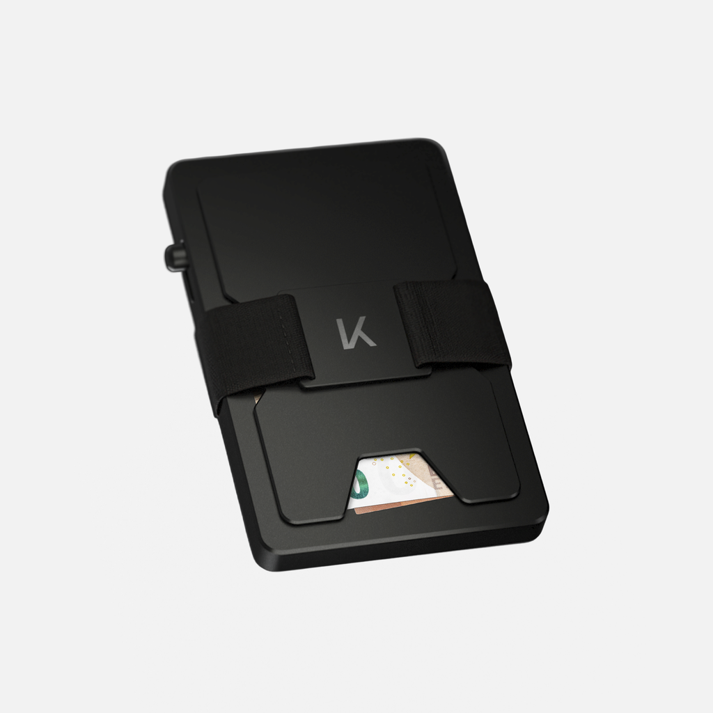Porte‑cartes KAZE Extend – Noir mat, aluminium minimaliste