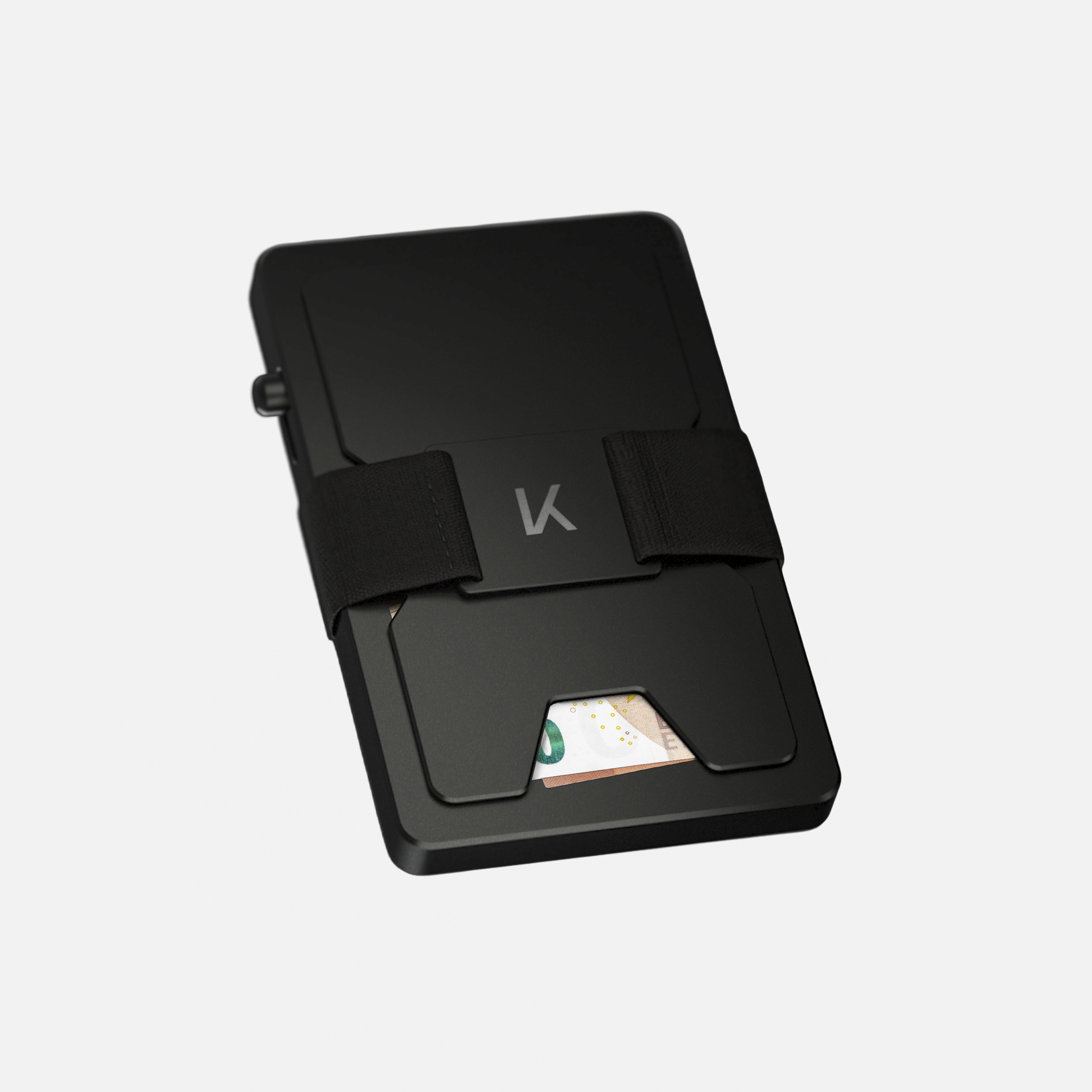 Porte‑cartes KAZE Extend – Noir mat, aluminium minimaliste
