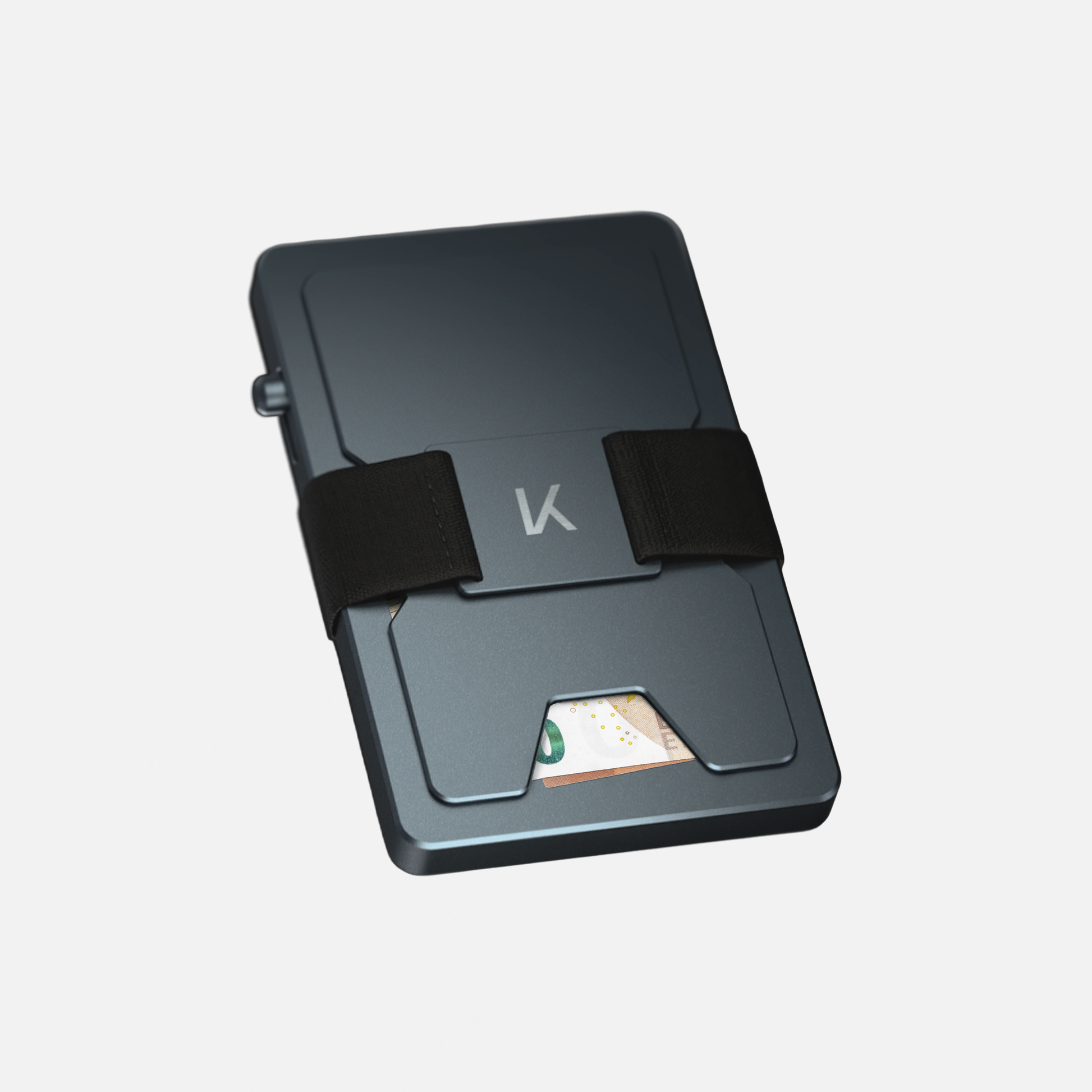 Porte‑cartes KAZE Extend – Bleu graphite, aluminium minimaliste