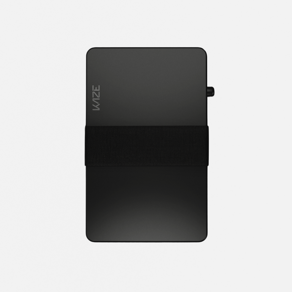 Porte‑cartes KAZE Extend – Noir mat, aluminium minimaliste