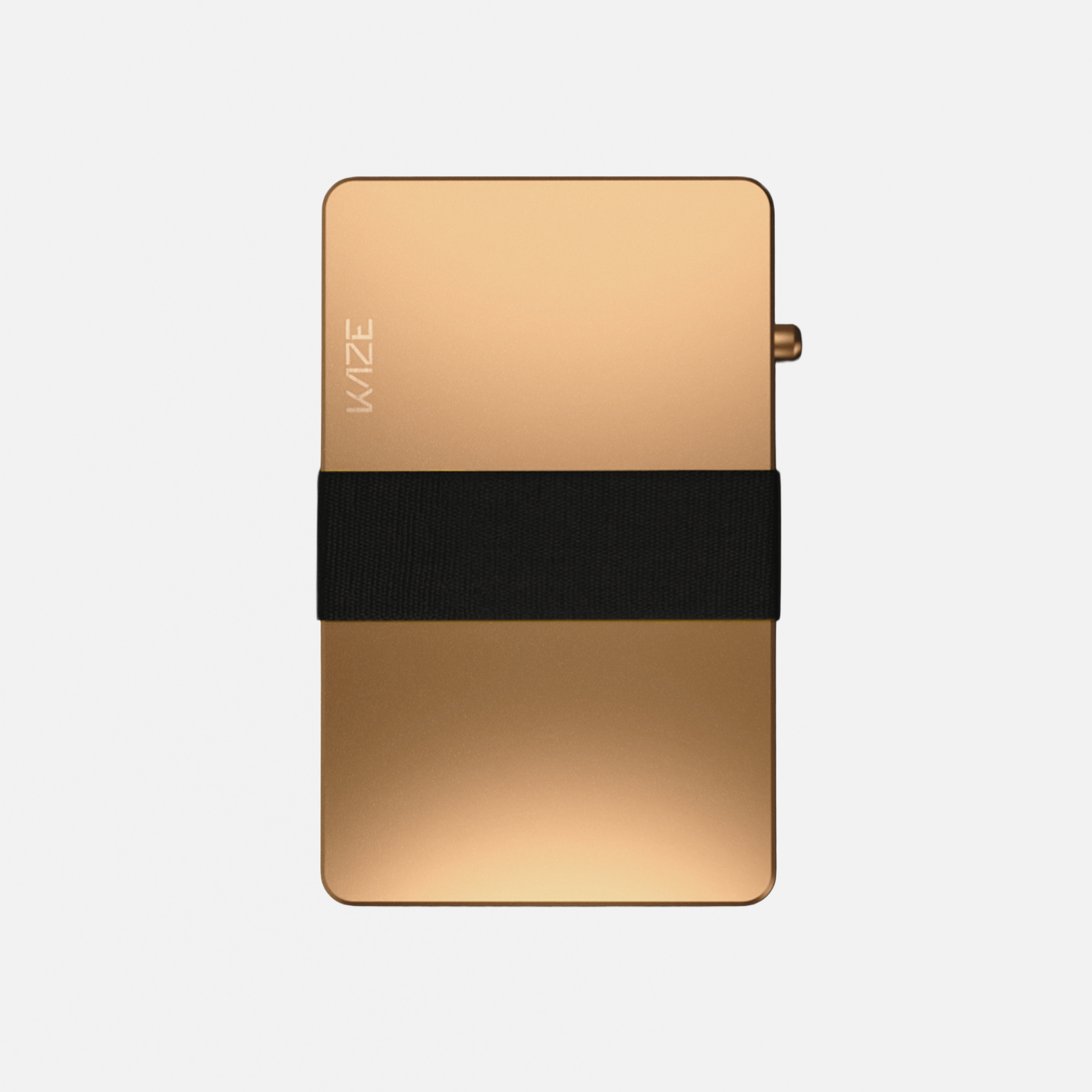 Porte‑cartes KAZE Extend – Or satiné, aluminium minimaliste