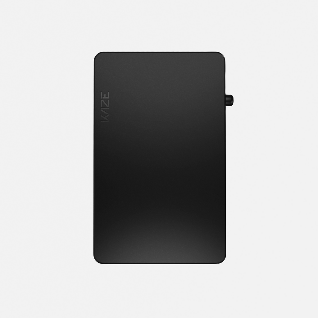 Porte‑cartes KAZE Flat – Noir, aluminium minimaliste