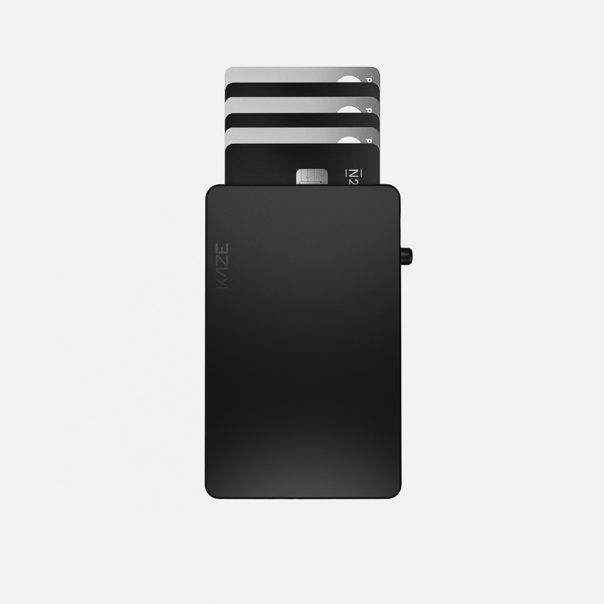 Porte‑cartes KAZE Flat – Noir, aluminium minimaliste
