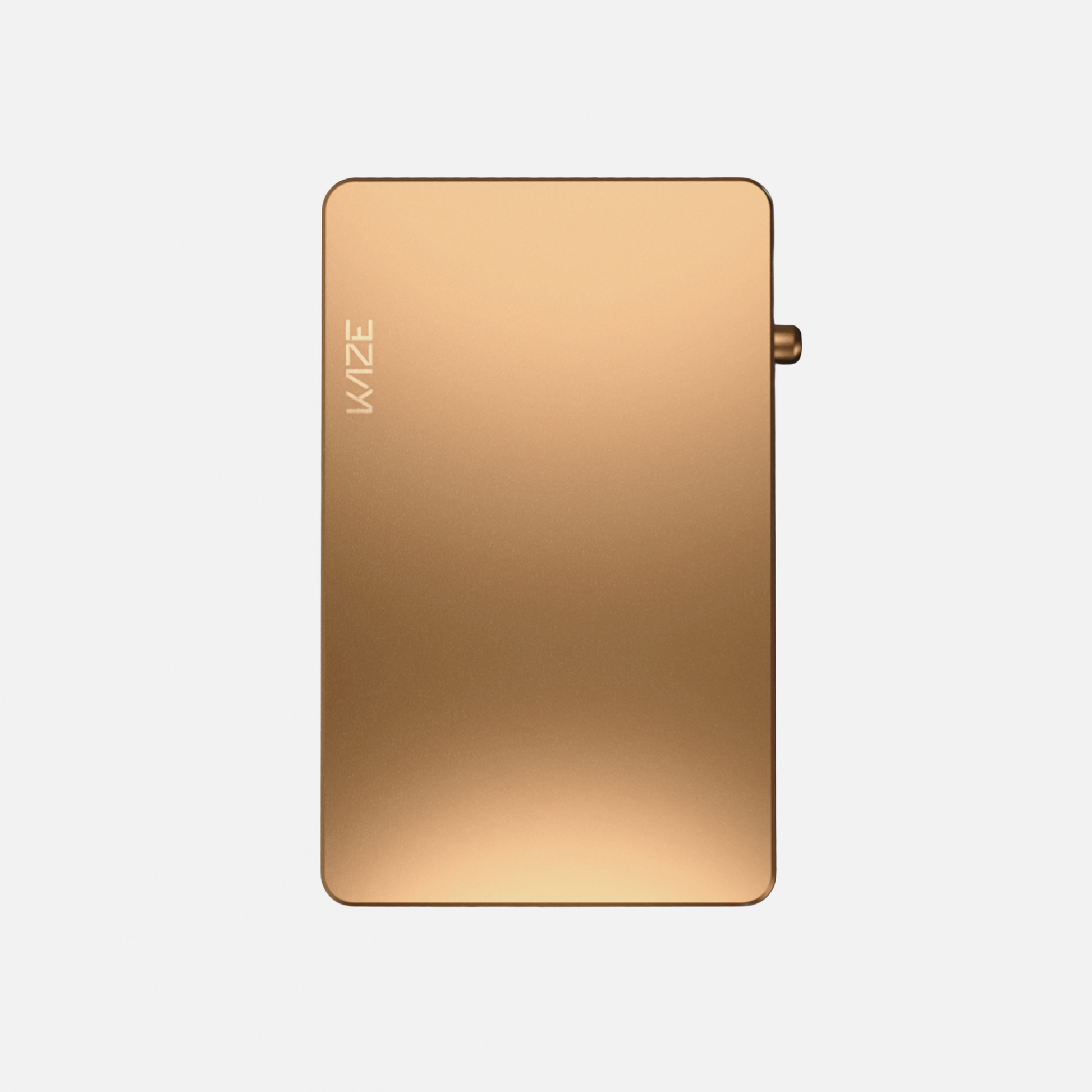 Porte‑cartes KAZE Flat – Or satiné, aluminium minimaliste