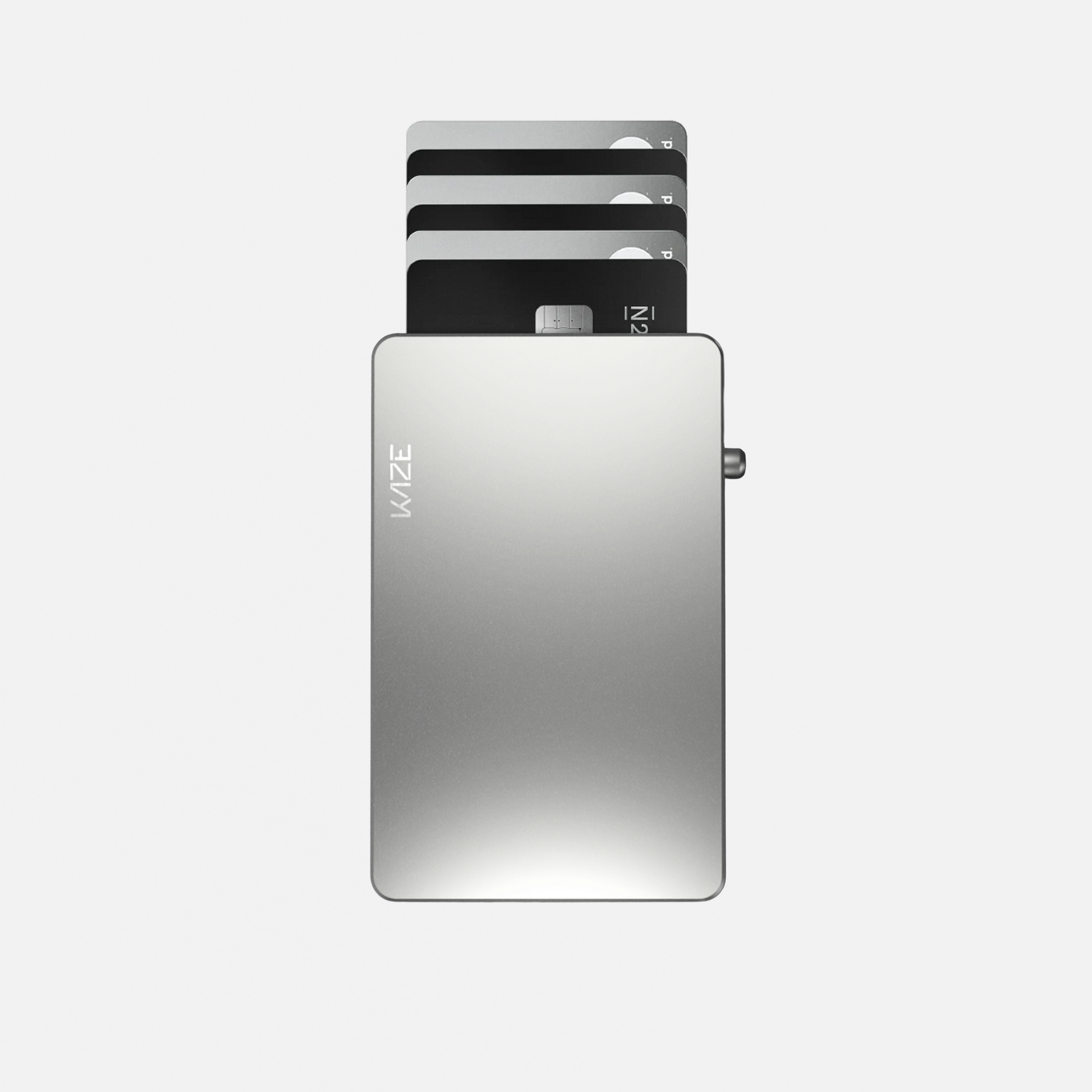 Porte‑cartes KAZE Flat – Argent, aluminium minimaliste