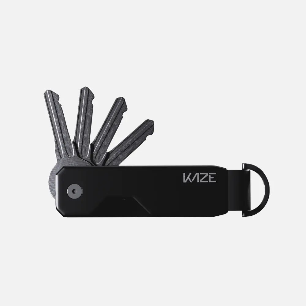 KAZE Porte-clefs Noir Métallique