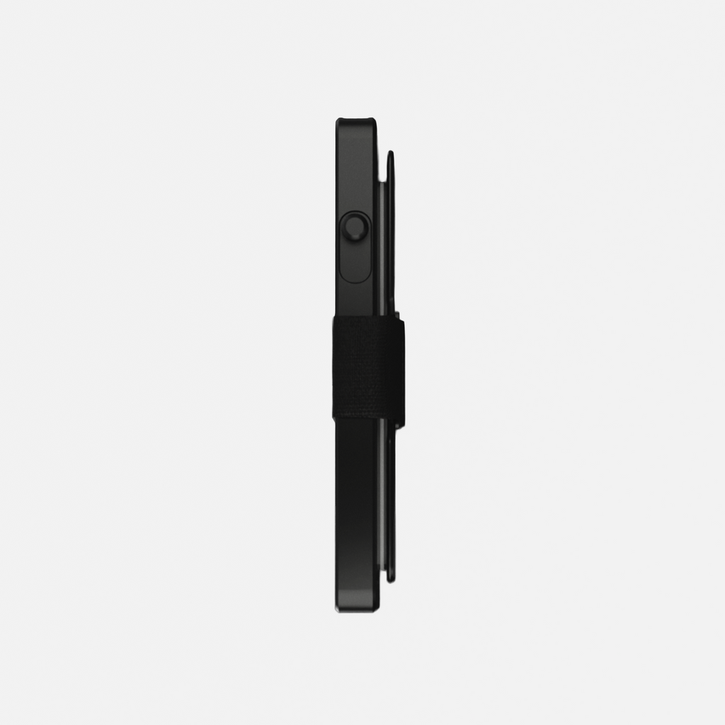 Porte‑cartes KAZE Extend – Noir mat, aluminium minimaliste