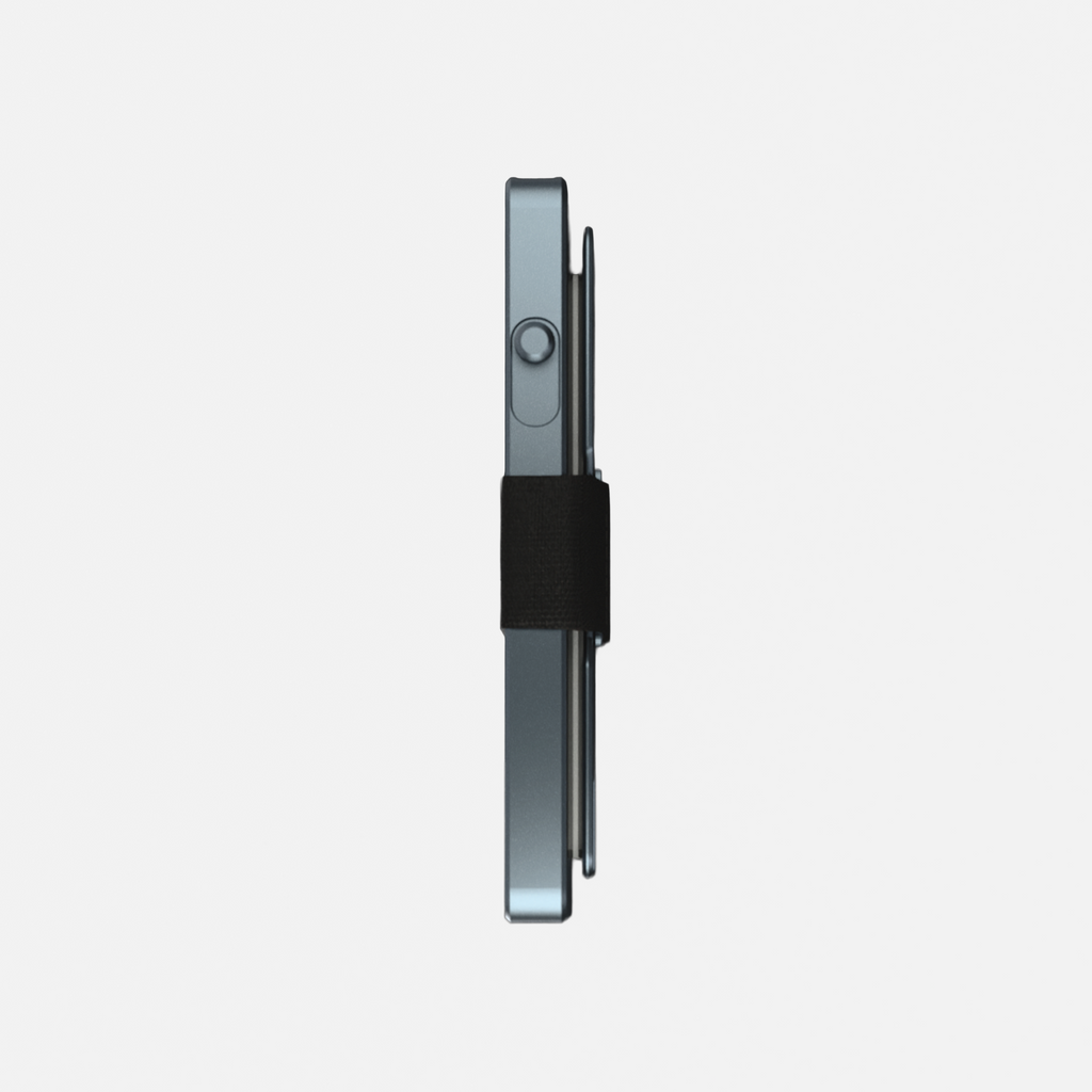 Porte‑cartes KAZE Extend – Bleu graphite, aluminium minimaliste
