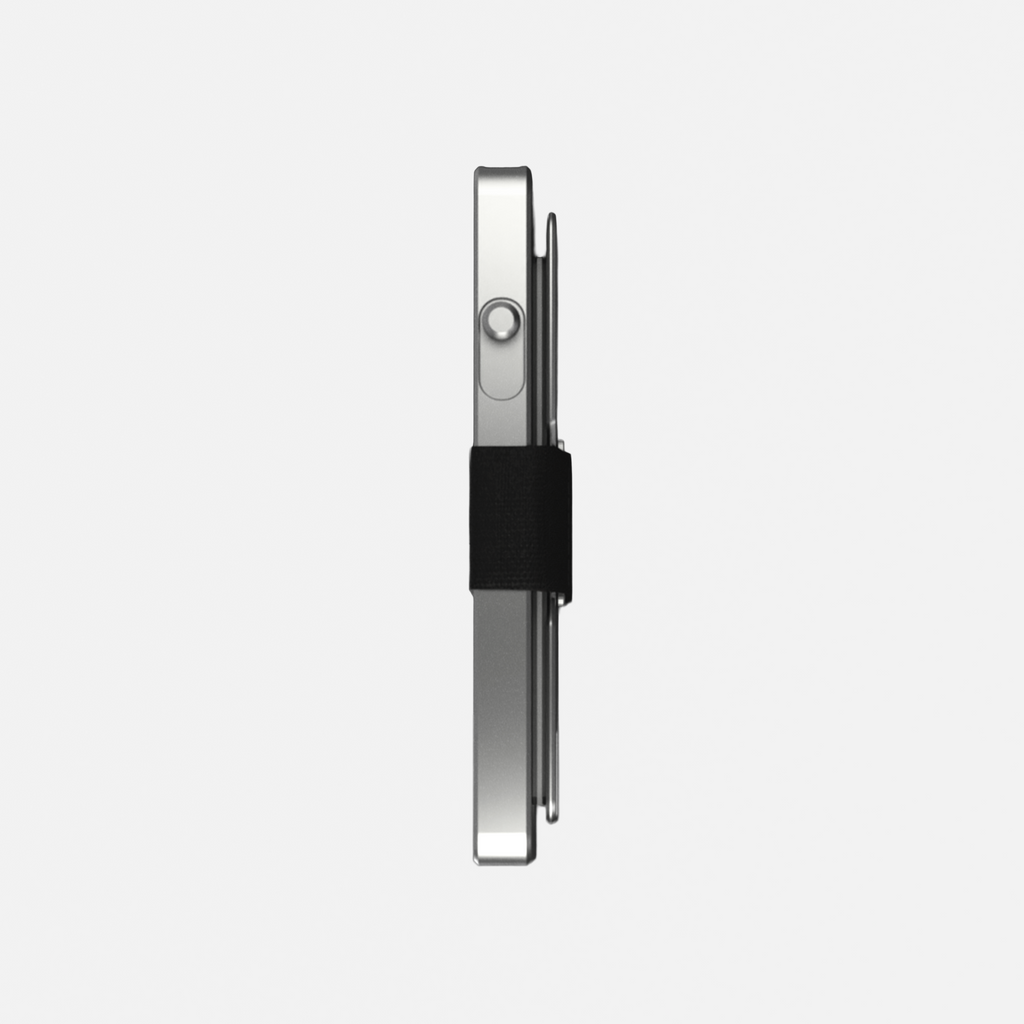 Porte‑cartes KAZE Extend – Gris argenté, aluminium minimaliste