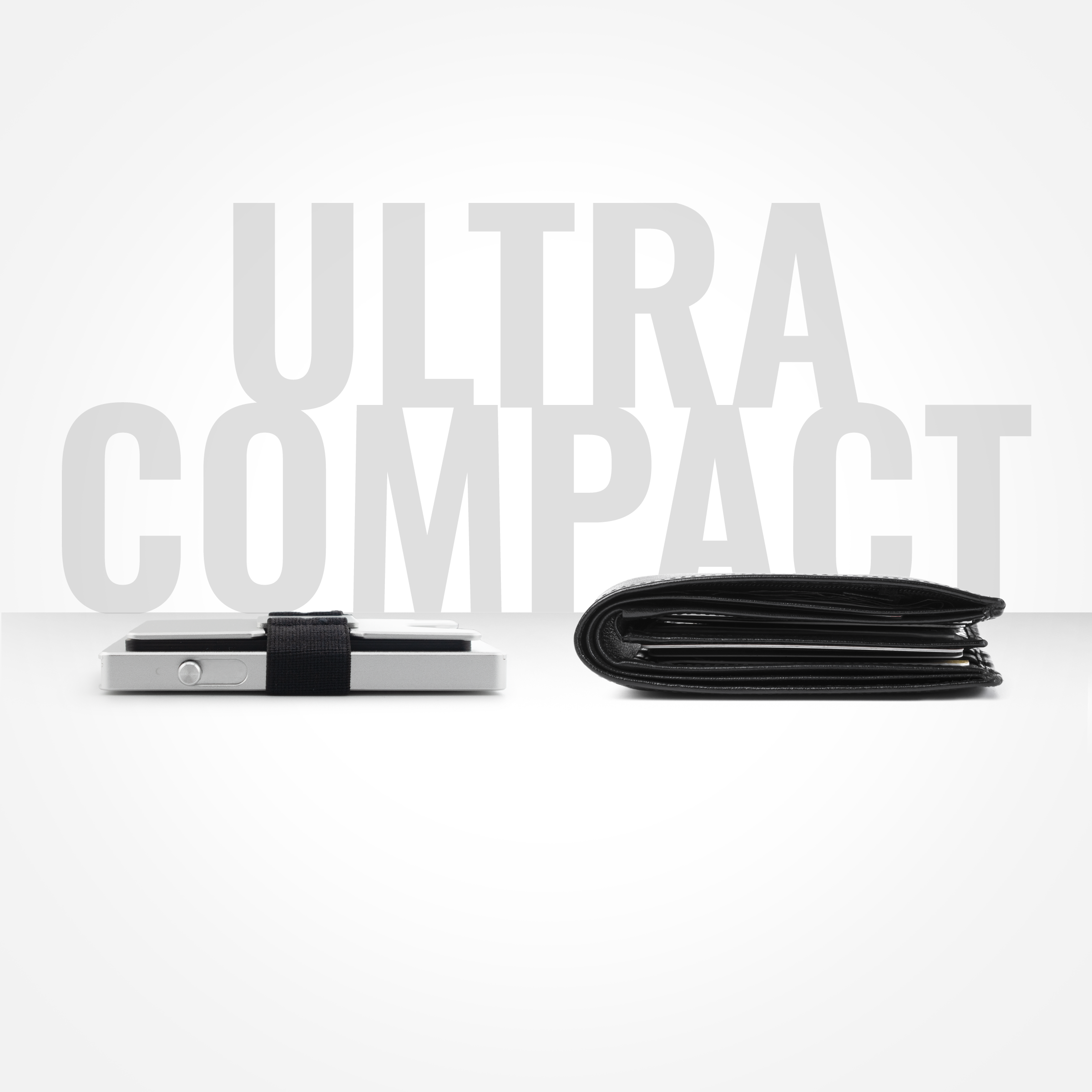 Porte‑cartes KAZE Flat – Or satiné, aluminium minimaliste